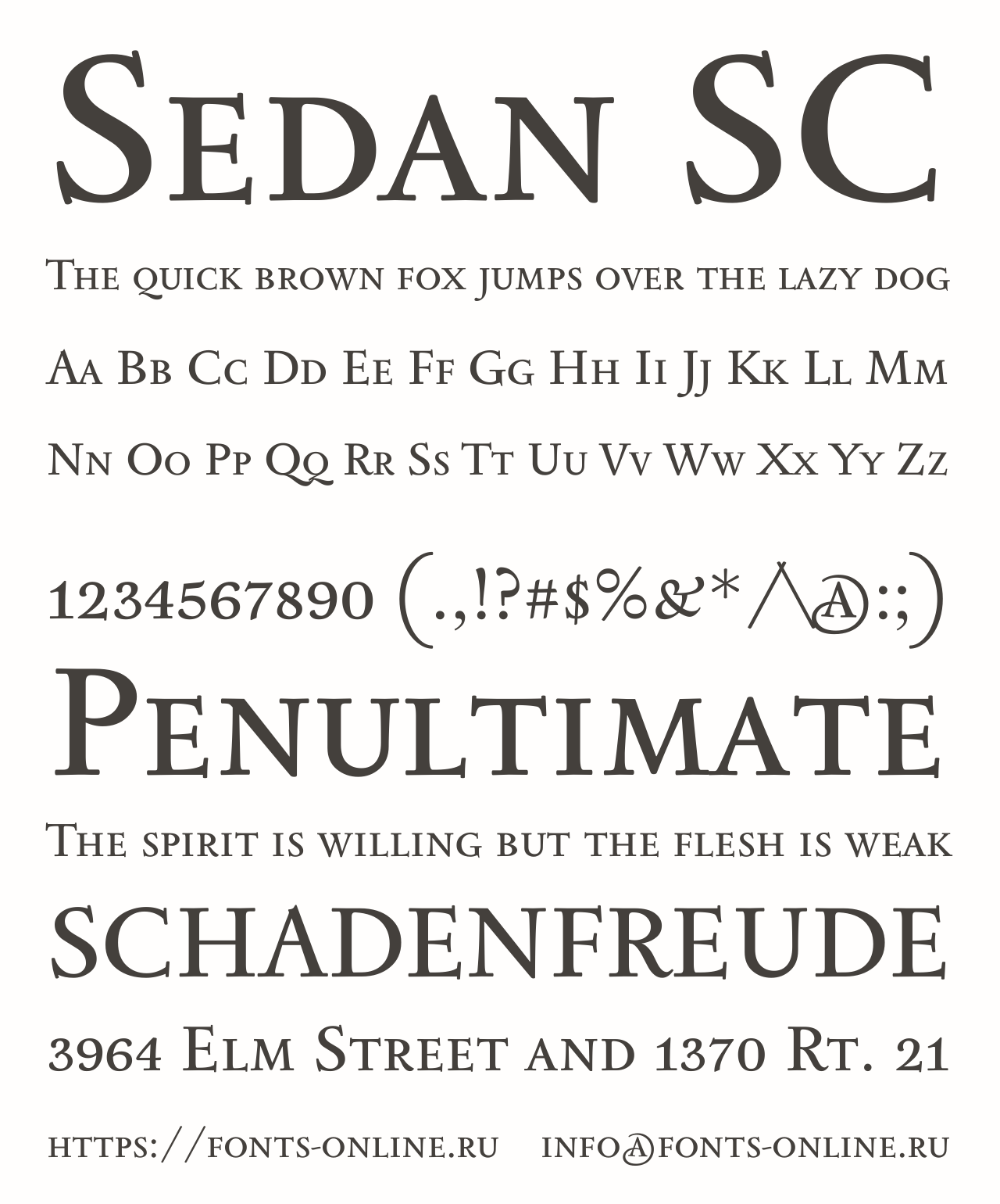 Sedan SC Font